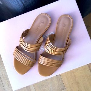 Madewell The Meg Slide Sandal in Leather